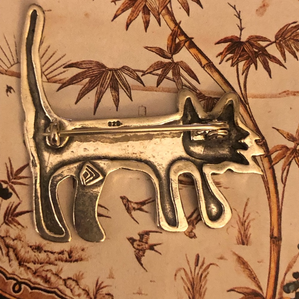 Silpada Sterling Silver Feline Pin 🐱 - Picture 4 of 7
